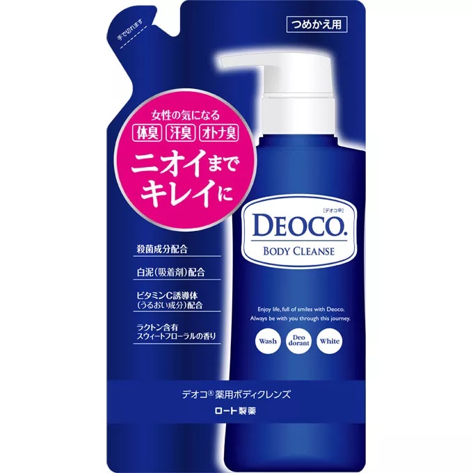 Гель для душа Rohto Deoco Medicated Body Cleanse Refill 250 мл 